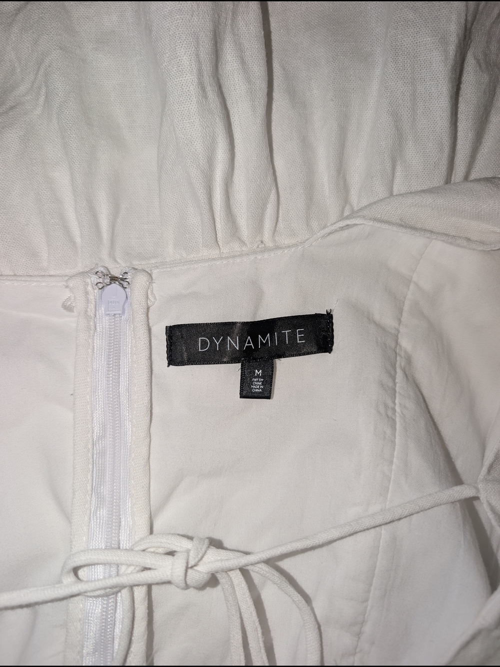 Dynamite White Ruffle Dress - Picture 4 of 5
